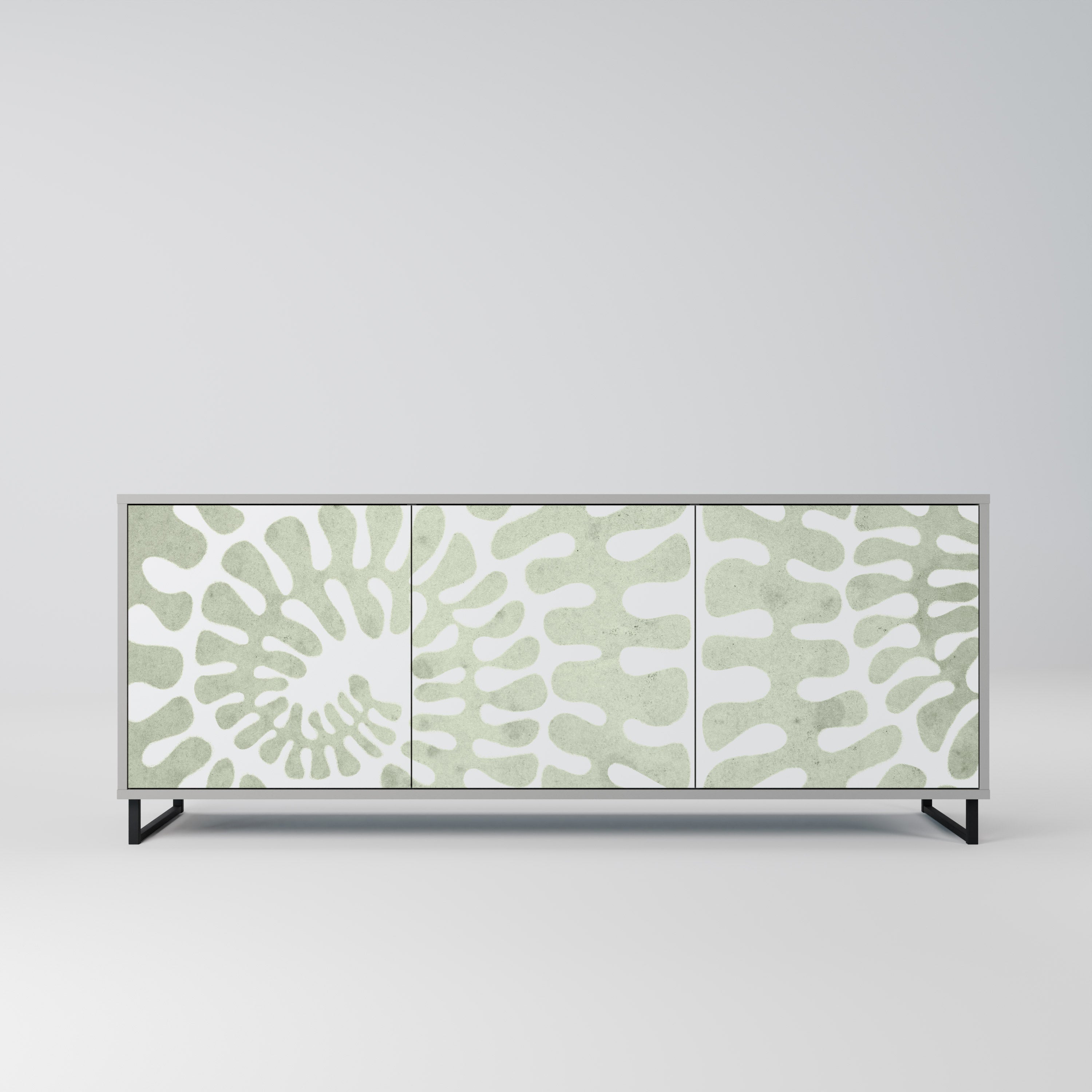 HELIX DANCE 3-Door Sideboard in Grey Finish