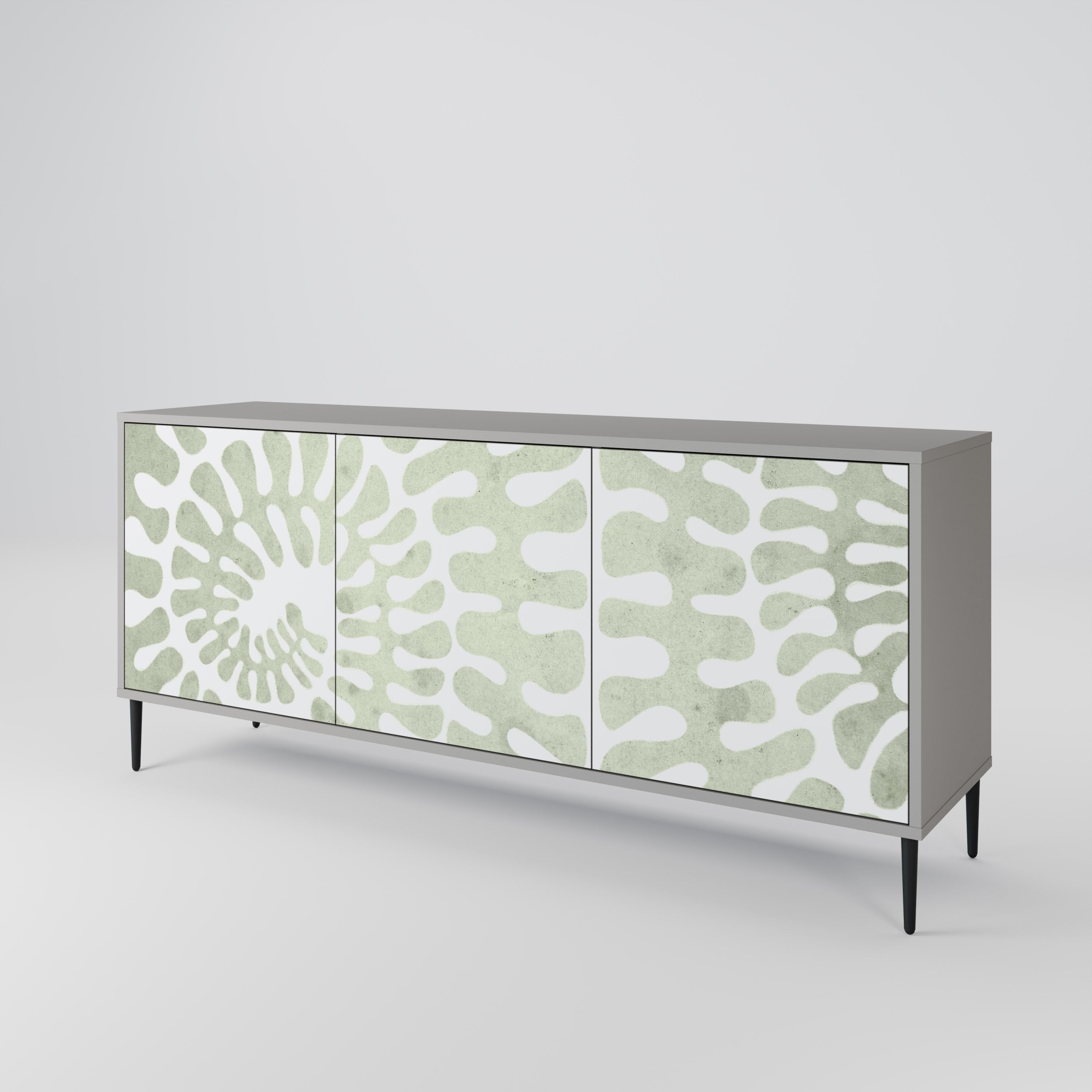 HELIX DANCE 3-Door Sideboard in Grey Finish