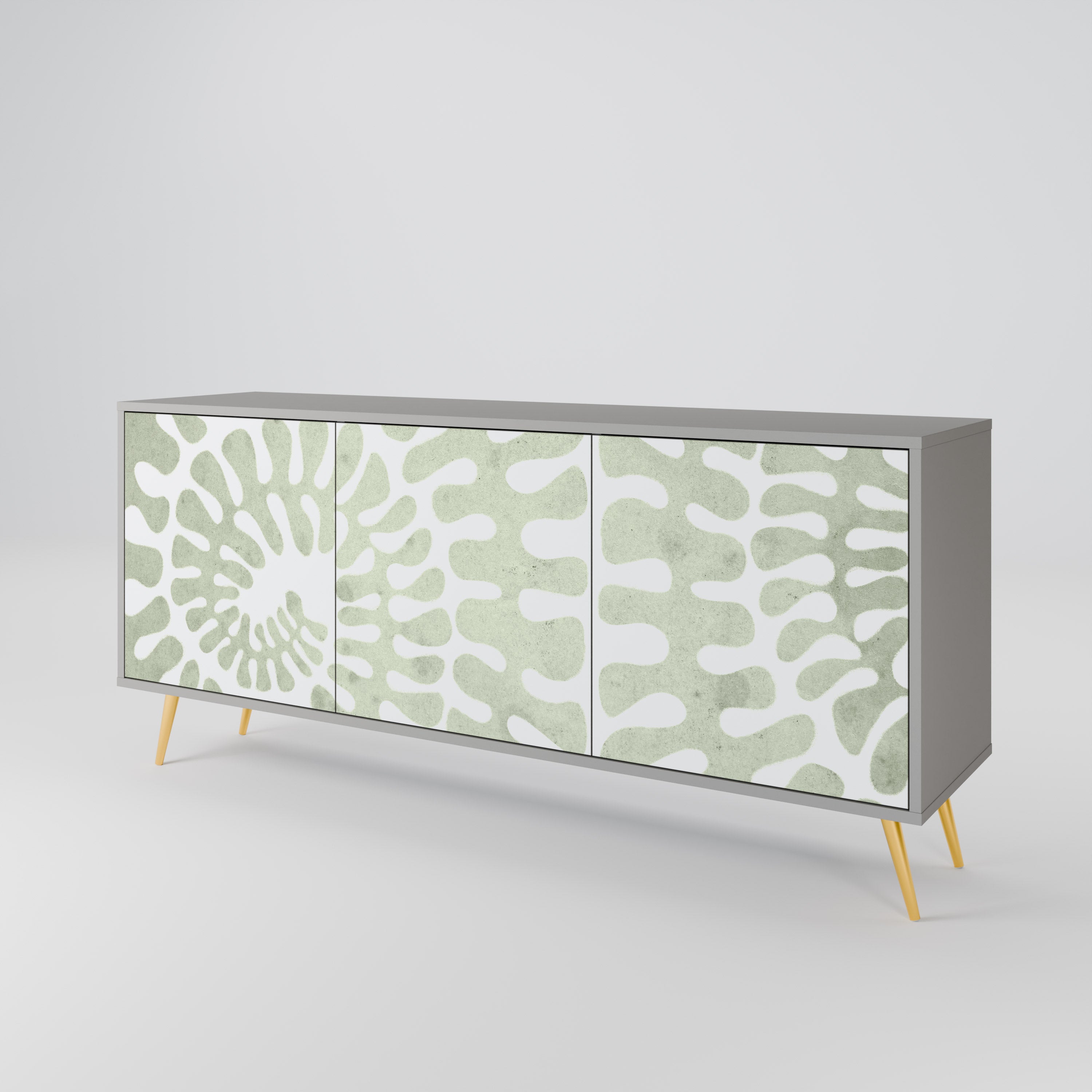 HELIX DANCE 3-Door Sideboard in Grey Finish
