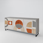 SPACE AROUND 3-Door Sideboard in Grey Finish