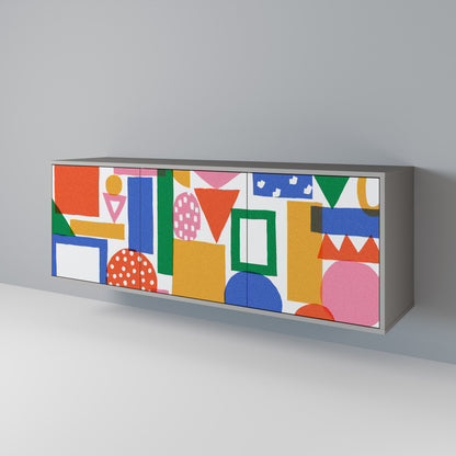GEOMETRIC GLIMMER Aparador de 3 Puertas