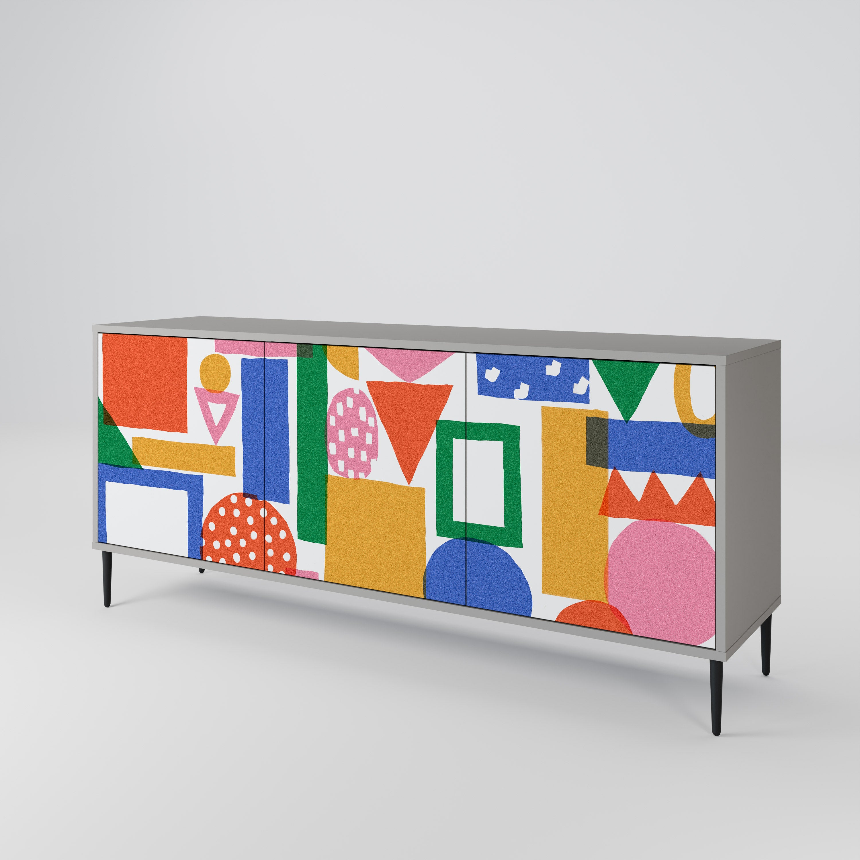 GEOMETRIC GLIMMER 3-Door Sideboard