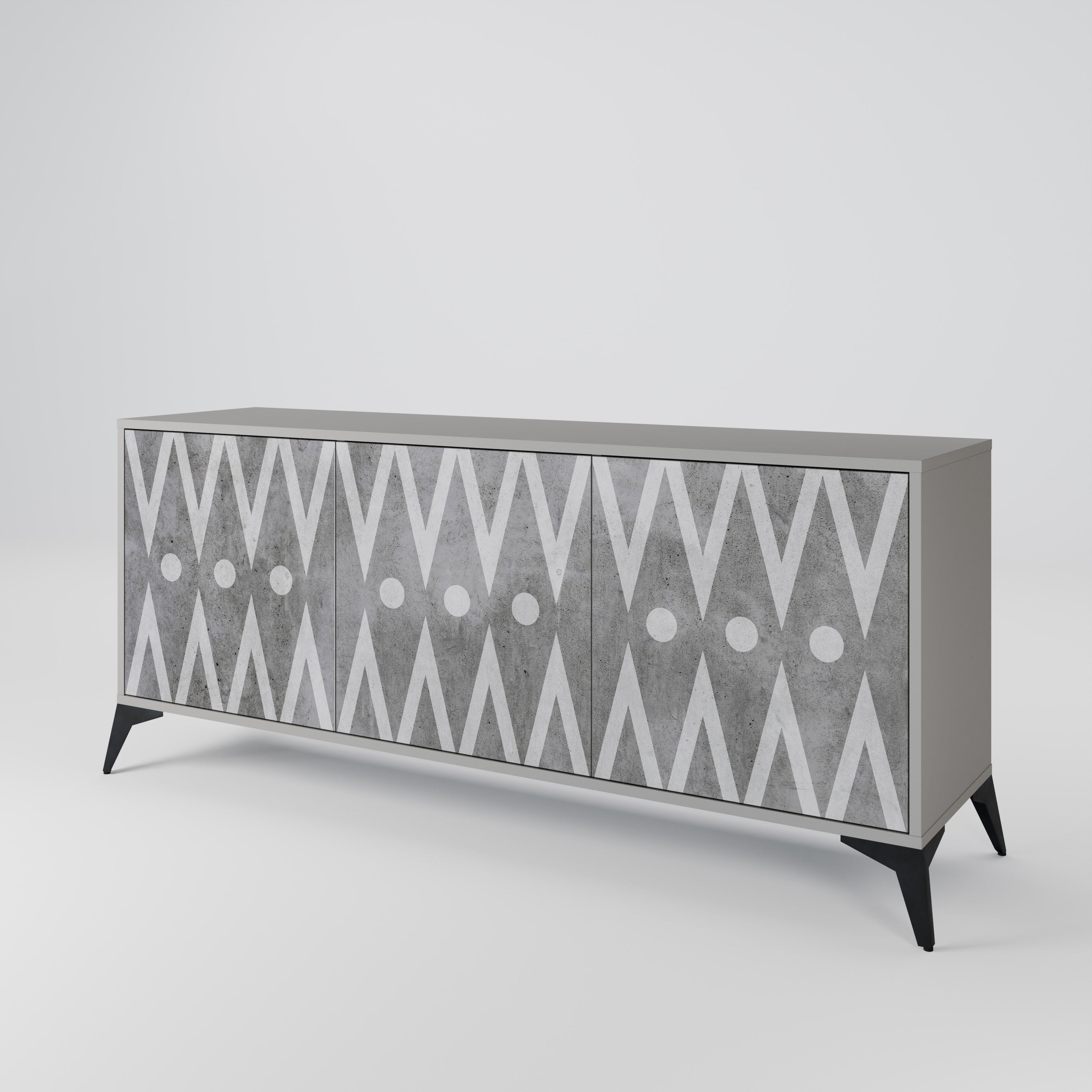 SHARP EDGES 3-Door Sideboard