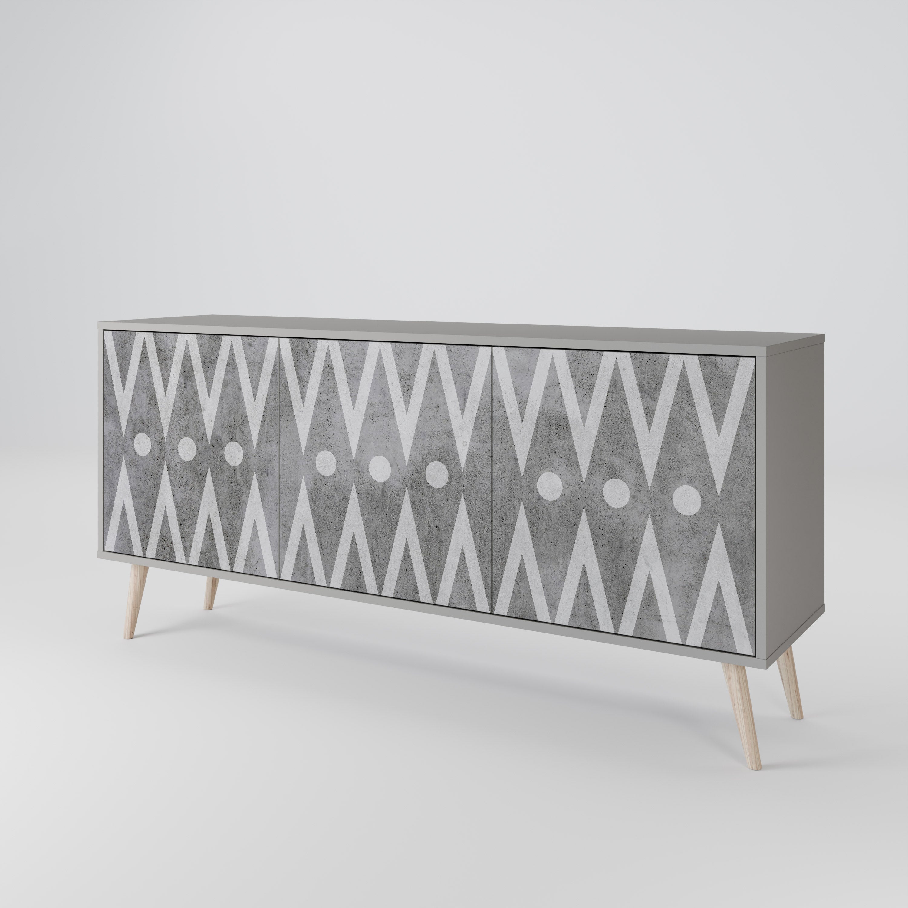 SHARP EDGES 3-Door Sideboard