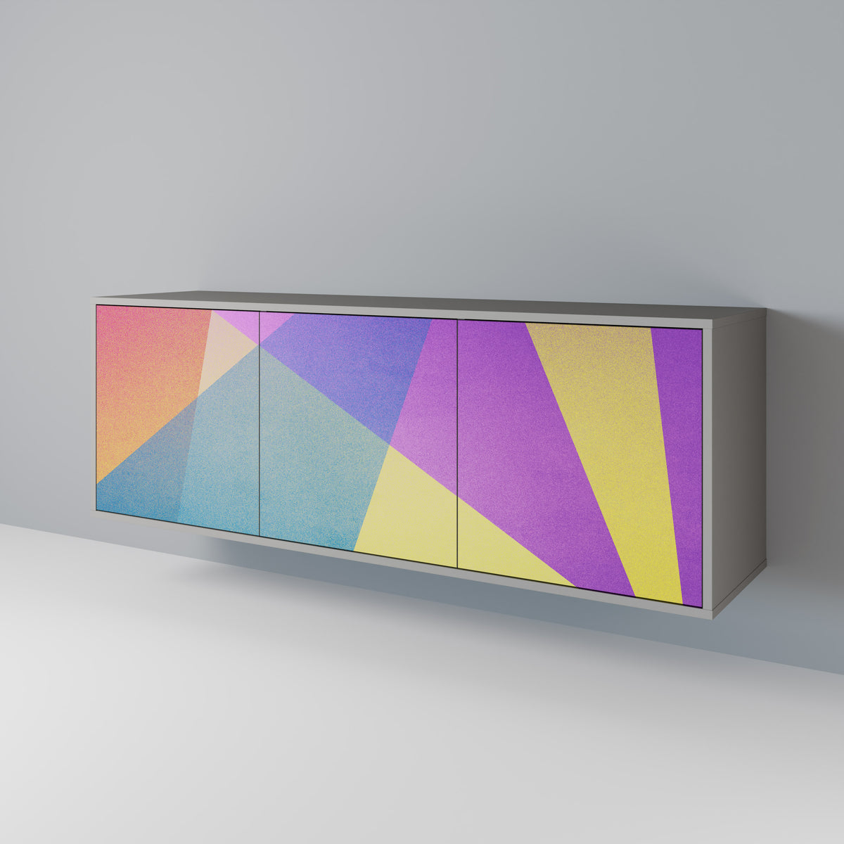 BRIGHT GEOMETRY Aparador de 3 Puertas
