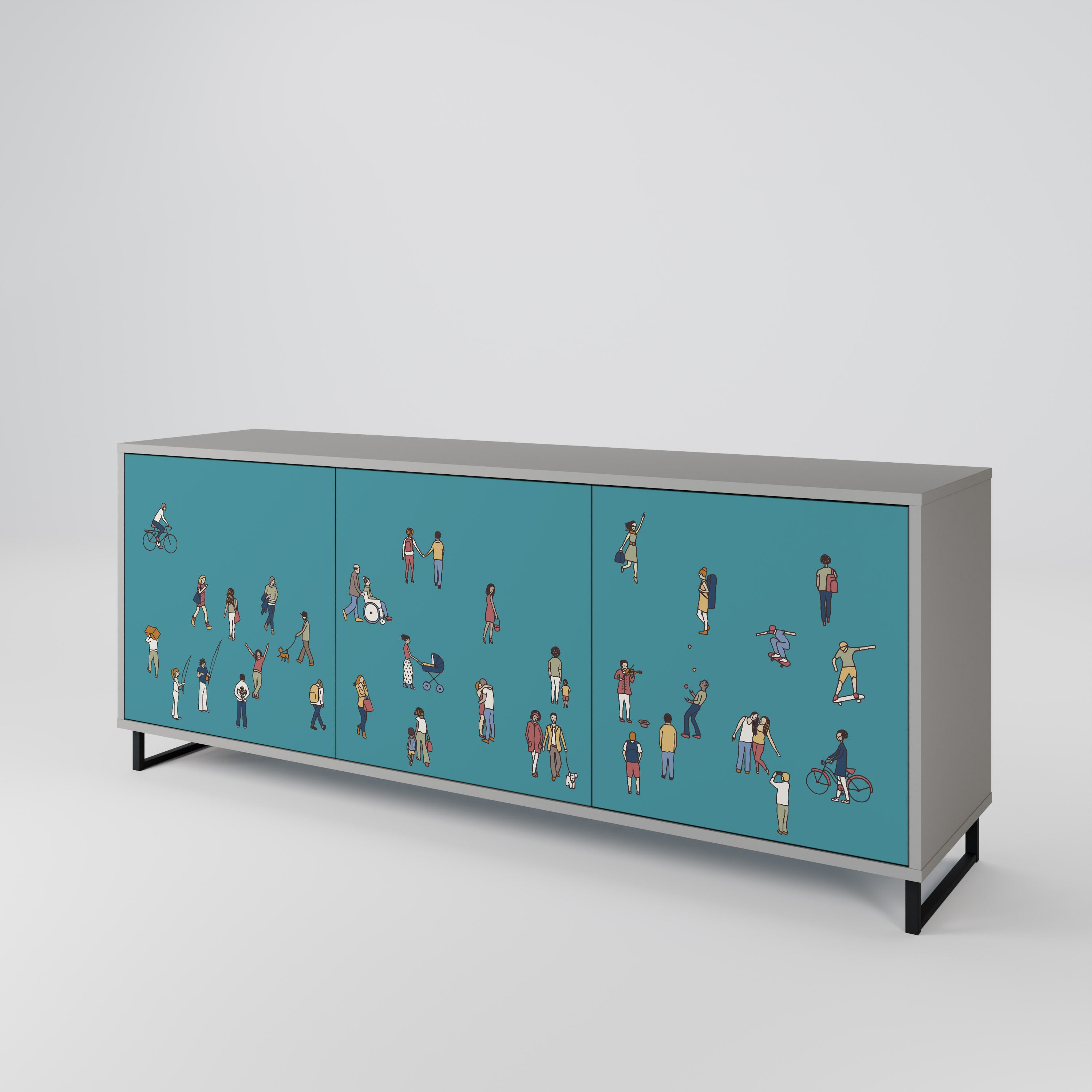 COLLECTIVE STREAM 3-Door Sideboard
