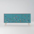 COLLECTIVE STREAM 3-Door Sideboard in Grey Finish
