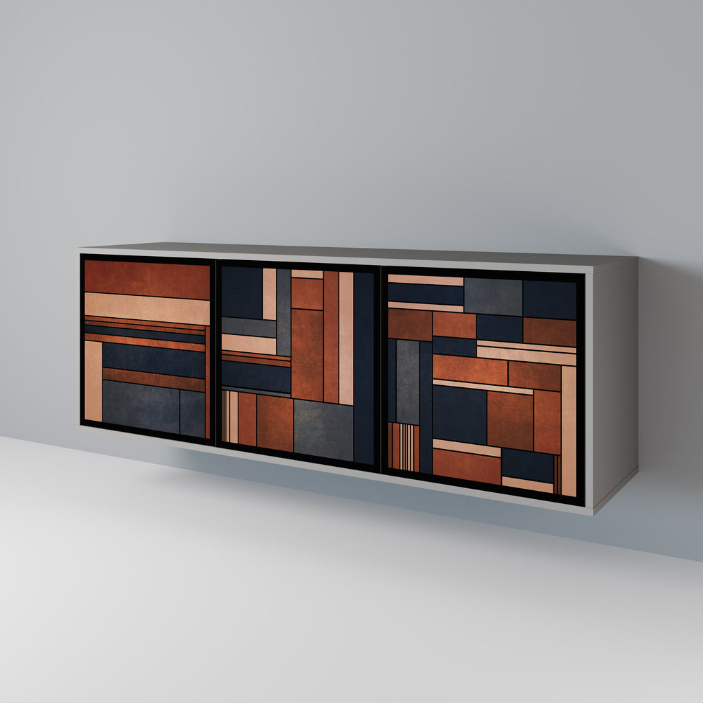 INTREPID FORMATION 3-Door Sideboard in Grey Finish