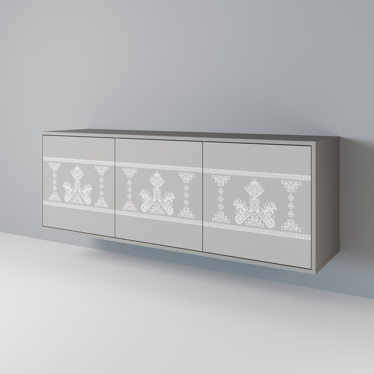 THAI GRAY Aparador de 3 Puertas