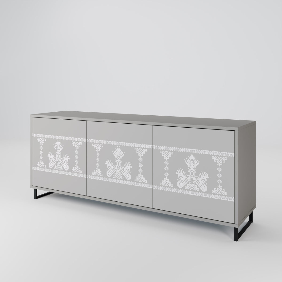 THAI GRAY Aparador de 3 Puertas