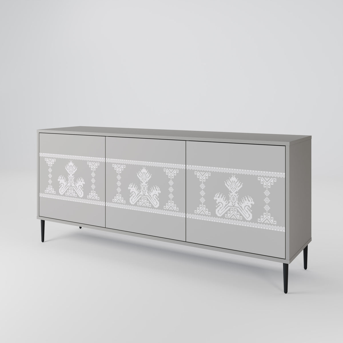 THAI GRAY Aparador de 3 Puertas