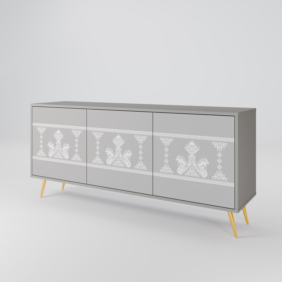THAI GRAY Aparador de 3 Puertas