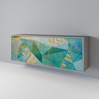 SPECTRUM SPLENDOR Aparador de 3 Puertas en Acabado Gris