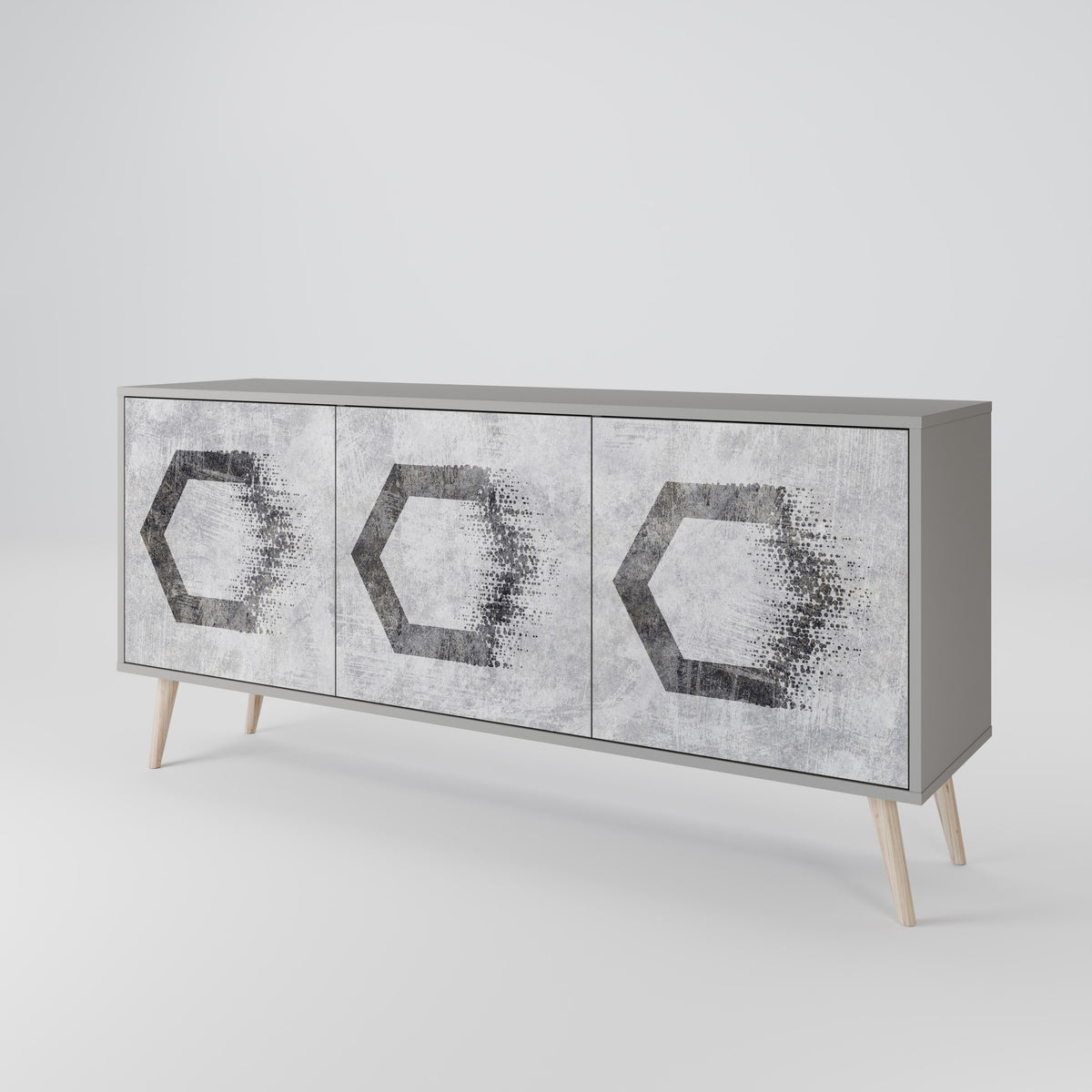 HEXAGONAL FIGURES Aparador de 3 Puertas