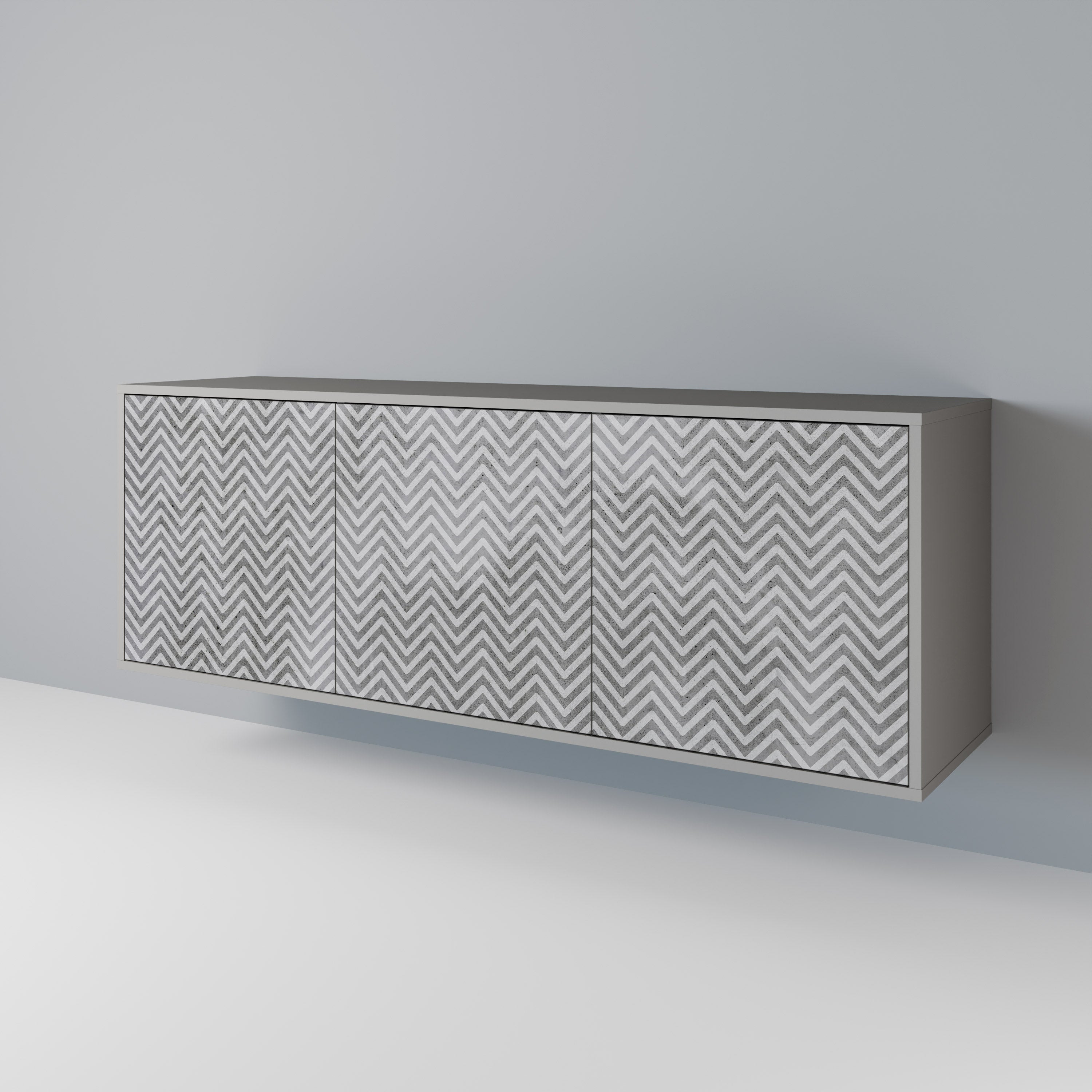 CONCRETE ZIG ZAG 3-Door Sideboard
