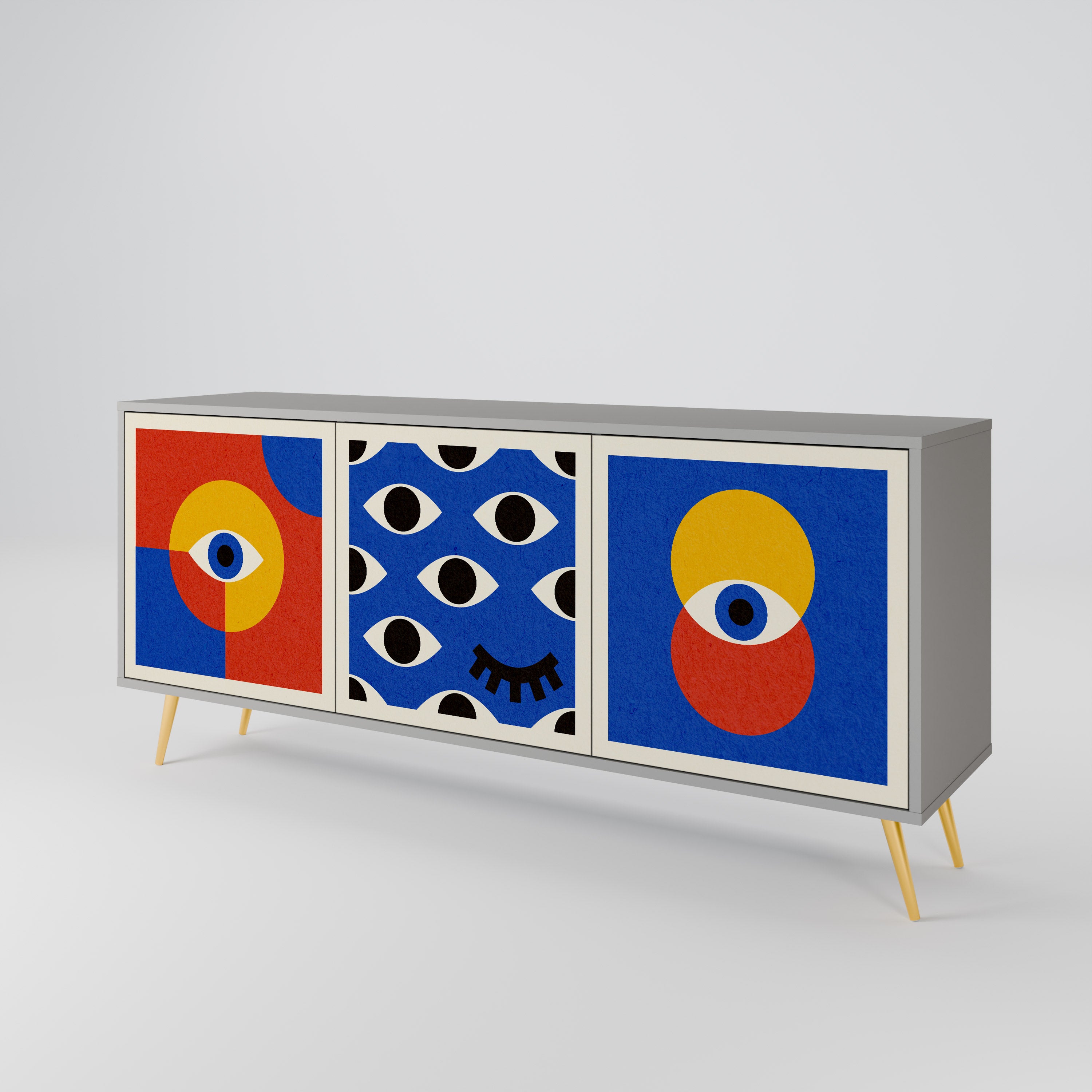 GEOMETRIC EYES 3-Door Sideboard
