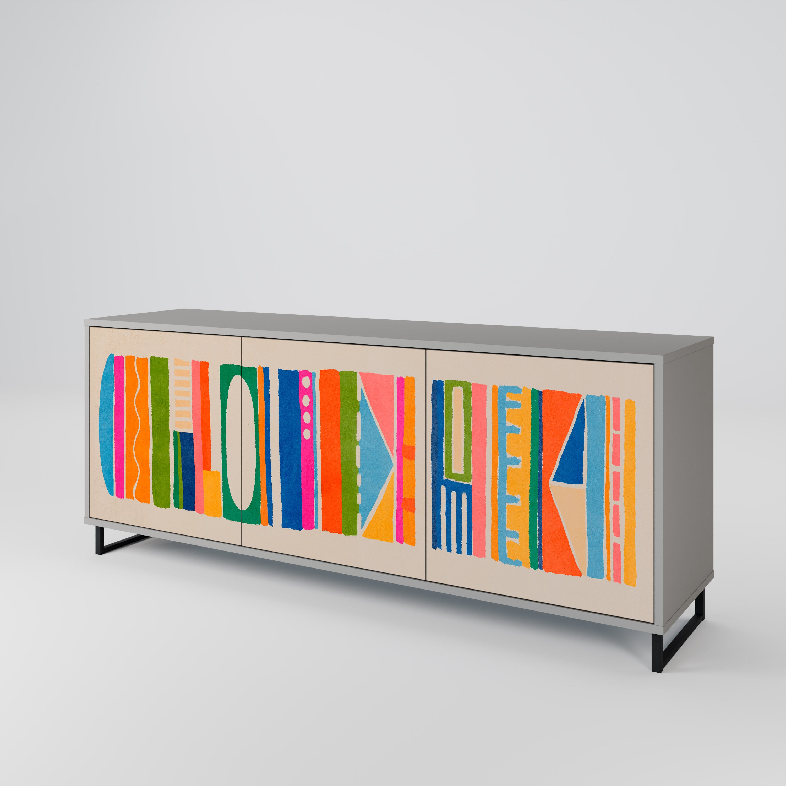 GEOMETRIC SHINE 3-Door Sideboard