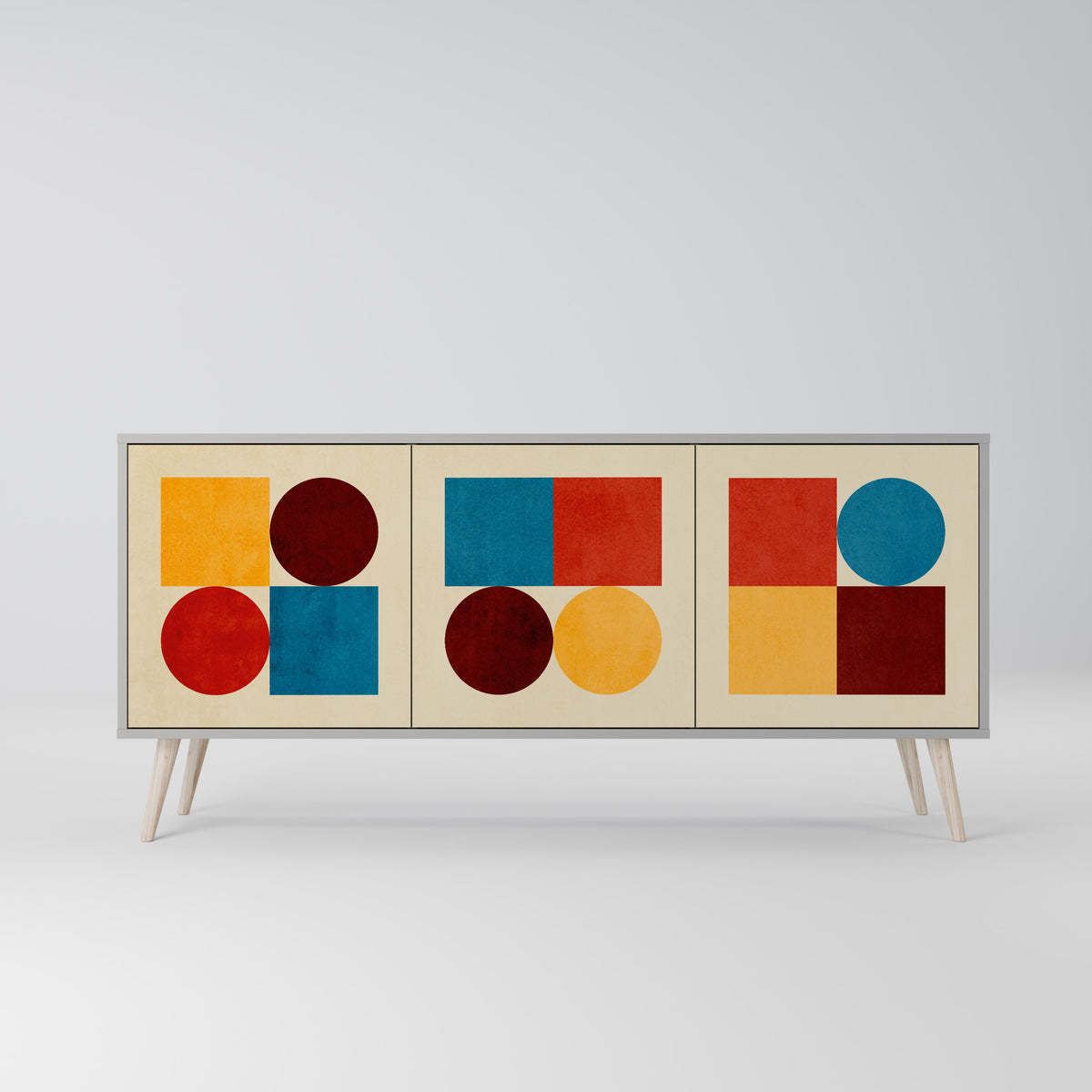 GEOMETRIC PUZZLE Aparador de 3 Puertas