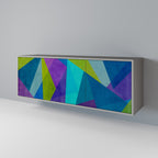 COLD SHOWCASE Aparador de 3 Puertas en Acabado Gris