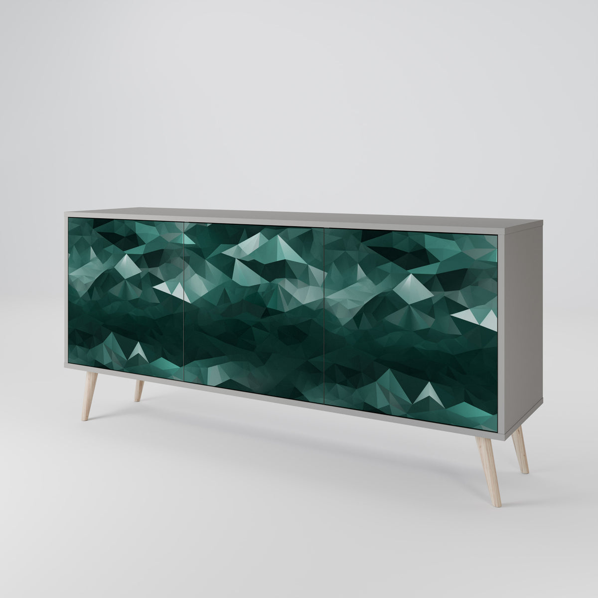 POLYGONAL FLOATING Aparador de 3 Puertas
