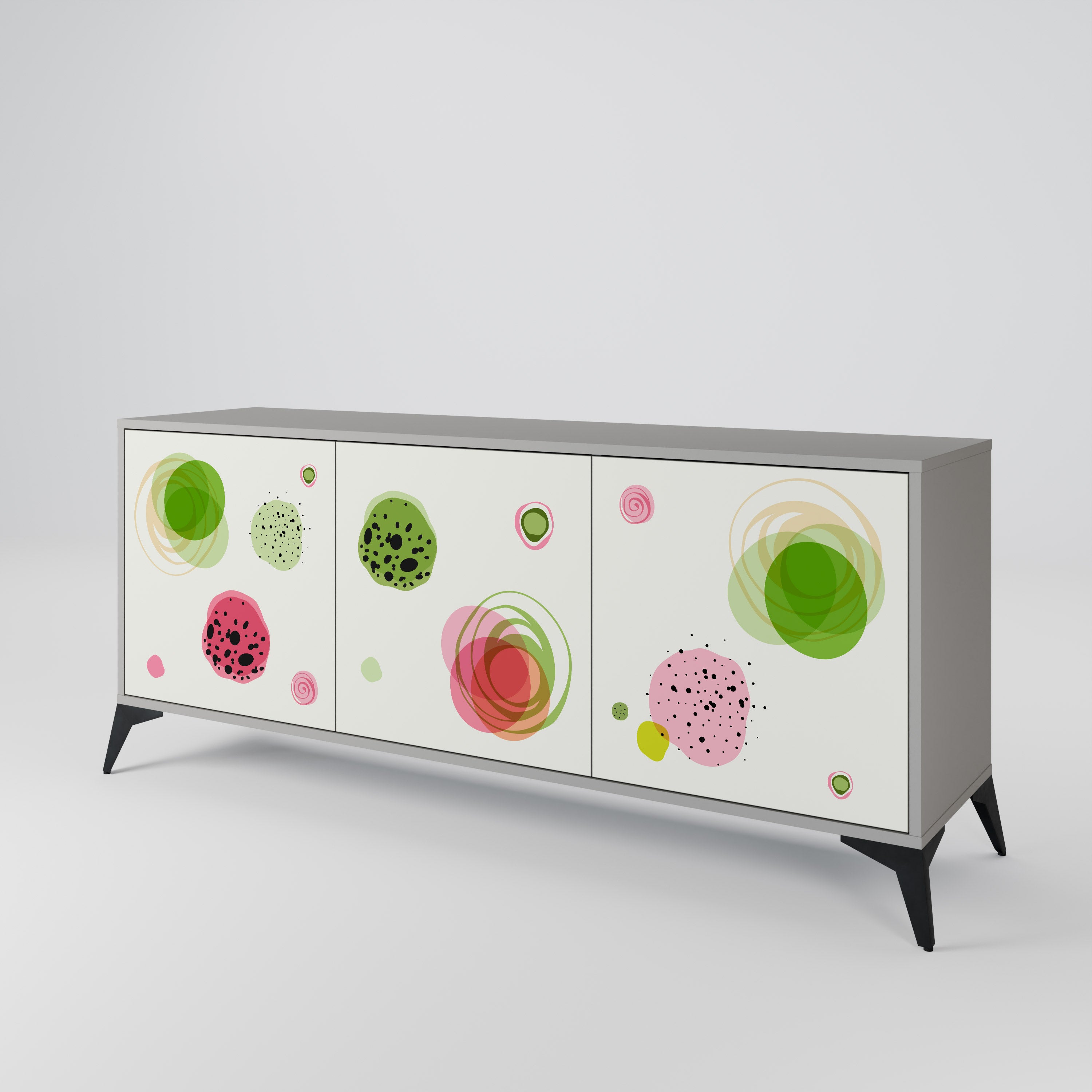 COLORFUL COSMOS 3-Door Sideboard