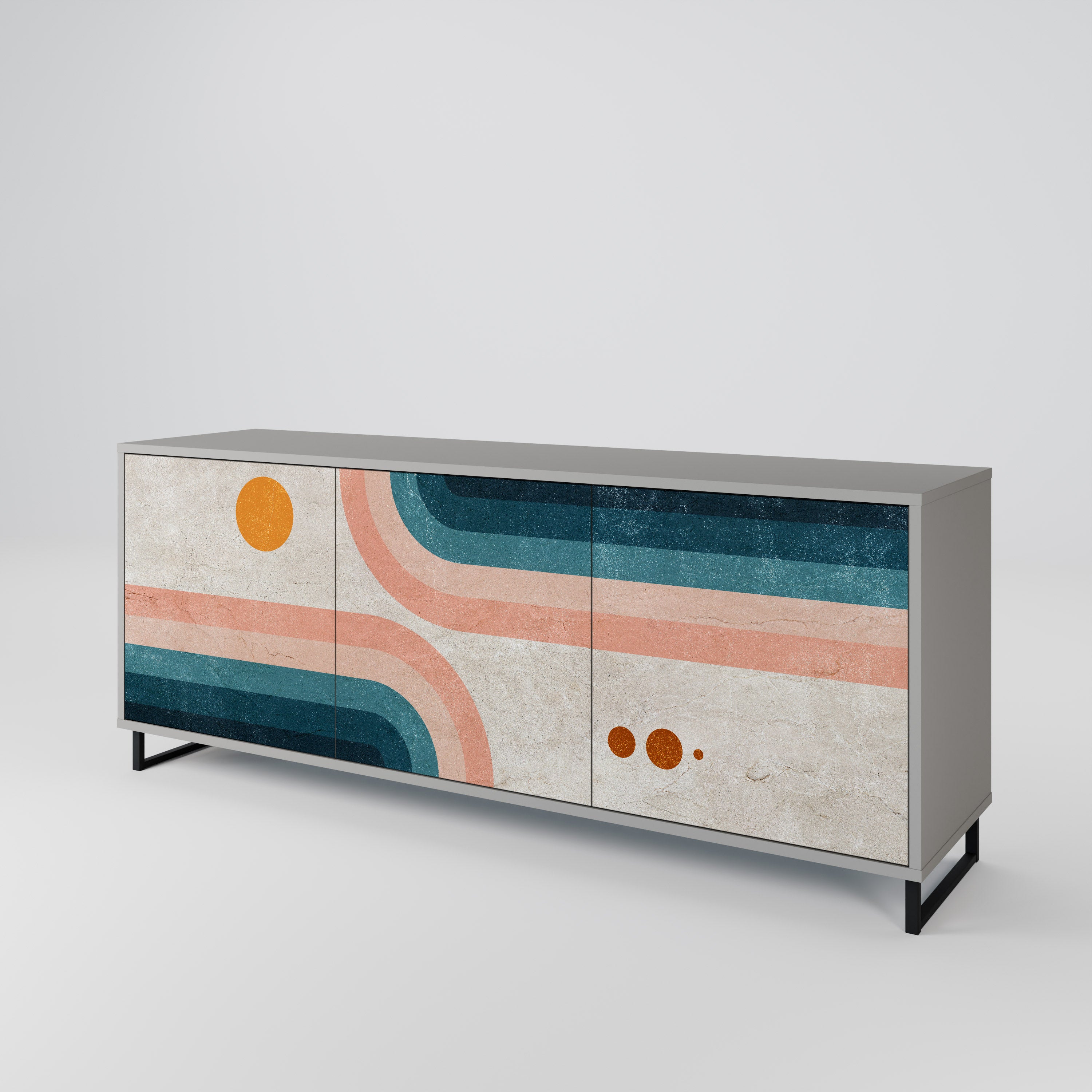 TWO HALVES 3-Door Sideboard