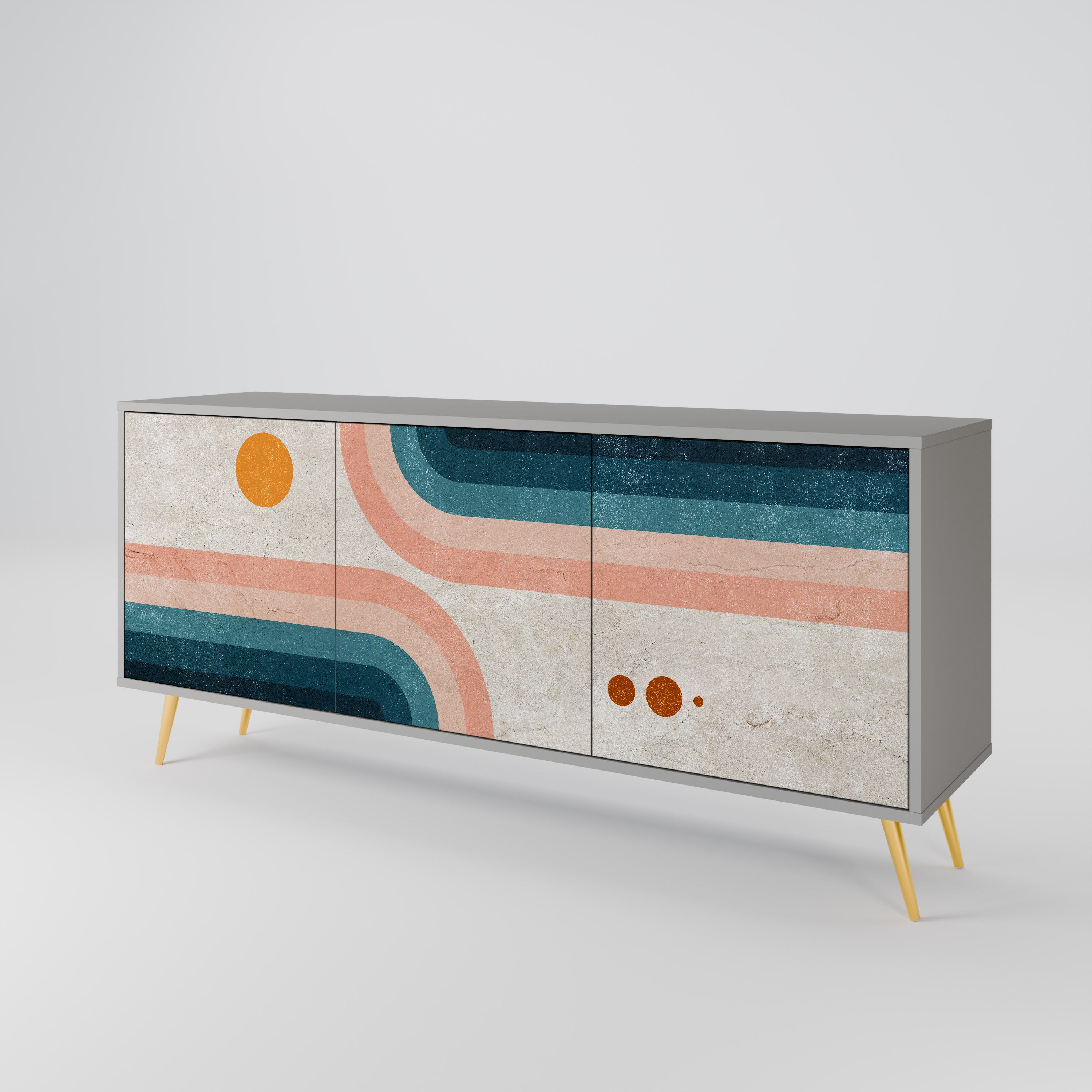 TWO HALVES 3-Door Sideboard