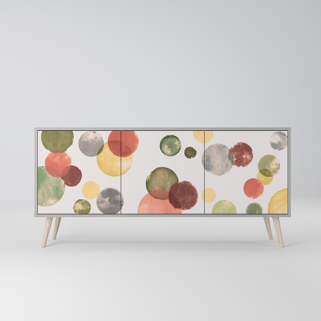 FLEETING HAPPINESS 3-Door Sideboard in Grey Finish