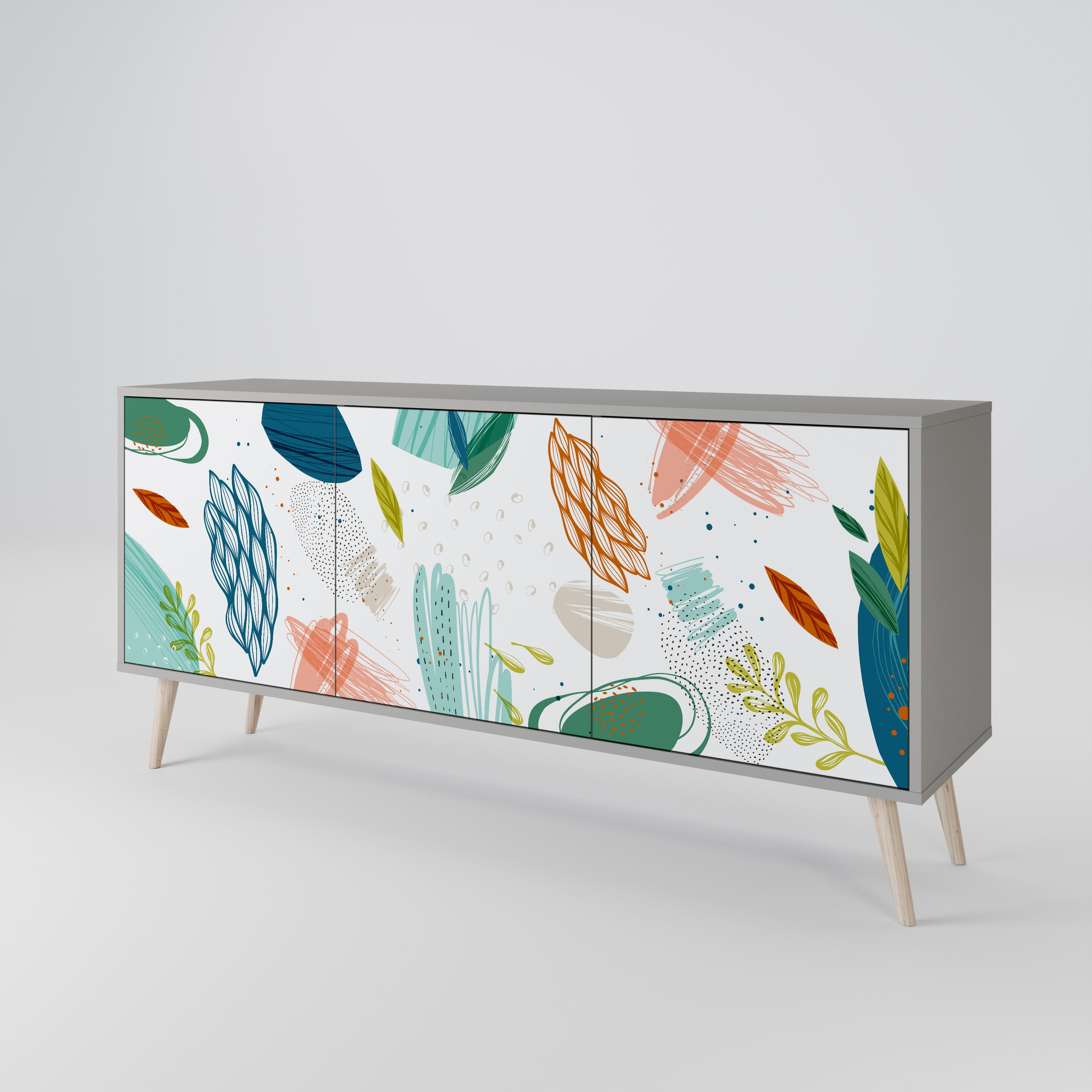 BOTANICAL HURRICANE 3-Door Sideboard