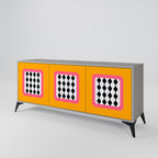 TEARS IN HEAVEN Aparador de 3 Puertas en Acabado Gris