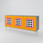 TEARS IN HEAVEN Aparador de 3 Puertas en Acabado Gris