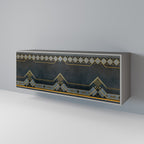 ROYAL ORDINARINESS Aparador de 3 Puertas en Acabado Gris