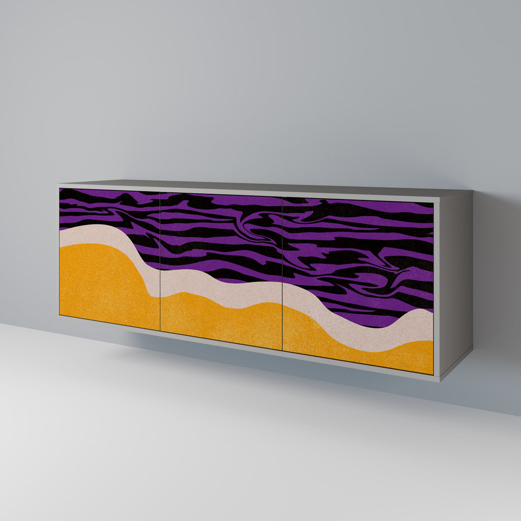 INDEPENDENT BORDER 3-Door Sideboard in Grey Finish