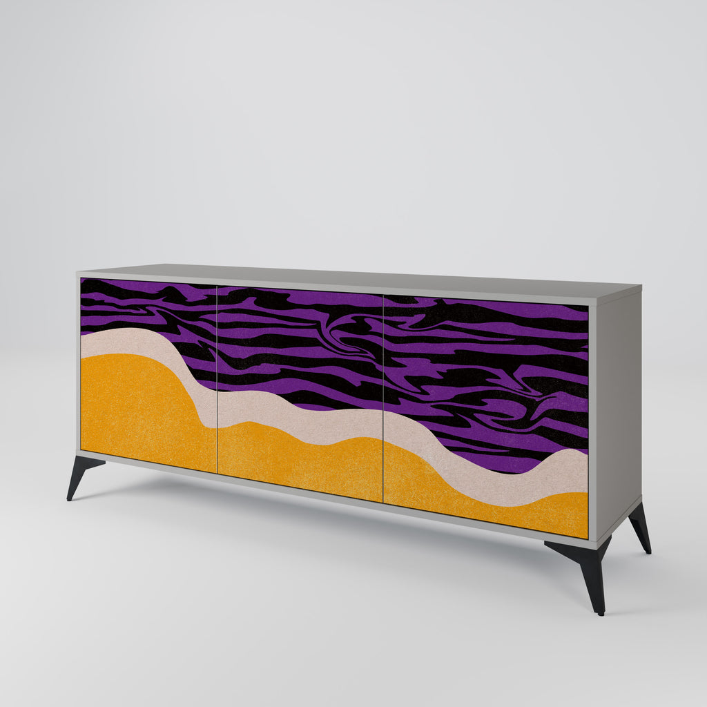 INDEPENDENT BORDER 3-Door Sideboard in Grey Finish