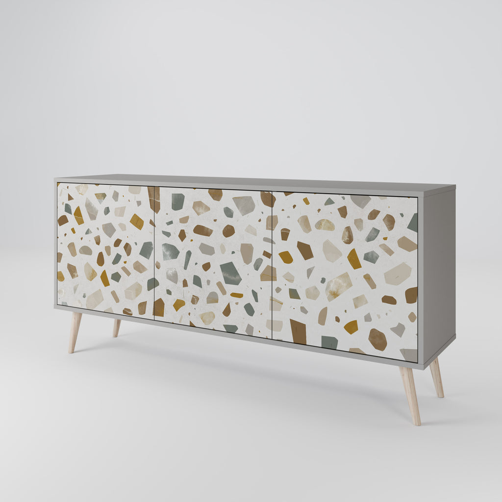 PIECES OF TOMORROW 3-Door Sideboard in Grey Finish