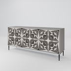 MONOCHROME NEXUS 3-Door Sideboard in Grey Finish