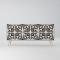 MONOCHROME NEXUS 3-Door Sideboard in Grey Finish