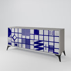 THE RIGHT PLACES Aparador de 3 Puertas en Acabado Gris