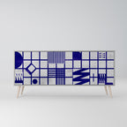 THE RIGHT PLACES Aparador de 3 Puertas en Acabado Gris