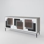 SHADOW SYNCHRONY Aparador de 3 Puertas en Acabado Gris