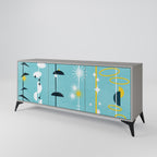 PATHS TO HAPPINESS 3-Door Sideboard in Grey Finish