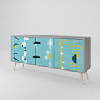 PATHS TO HAPPINESS 3-Door Sideboard in Grey Finish