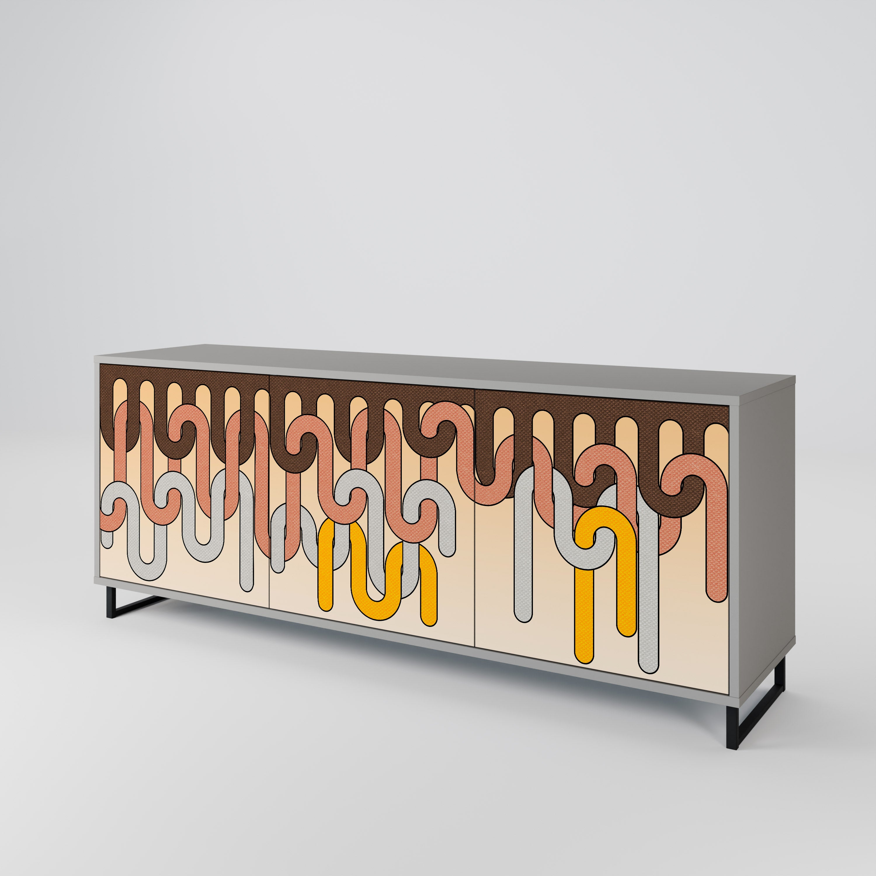 COLORFUL STRINGS 3-Door Sideboard