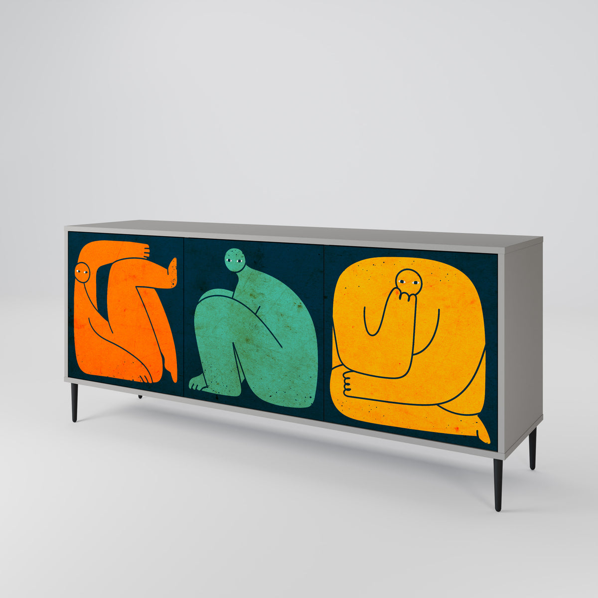 TOGETHER BUT SEPARATELY 3-Door Sideboard