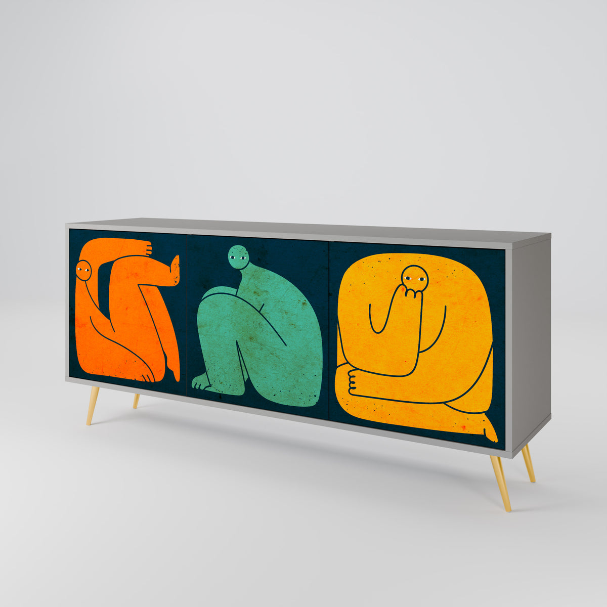 TOGETHER BUT SEPARATELY 3-Door Sideboard