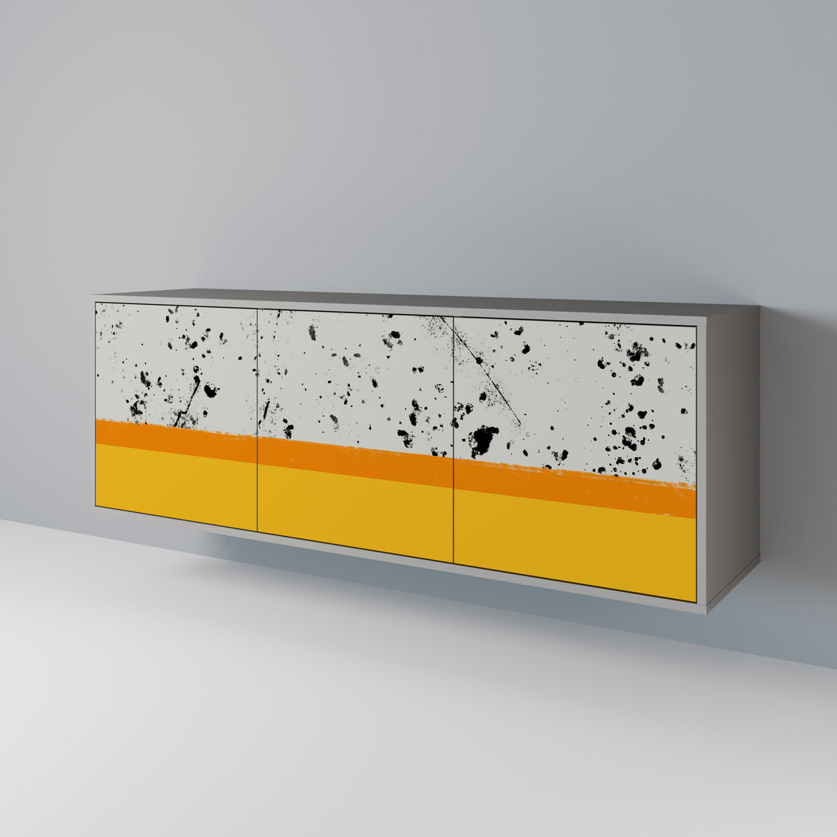 DYED BY ORANGE 3-Door Sideboard
