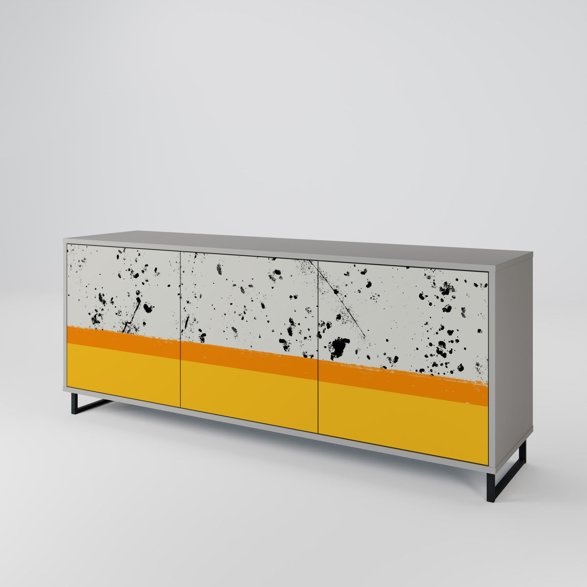 DYED BY ORANGE 3-Door Sideboard