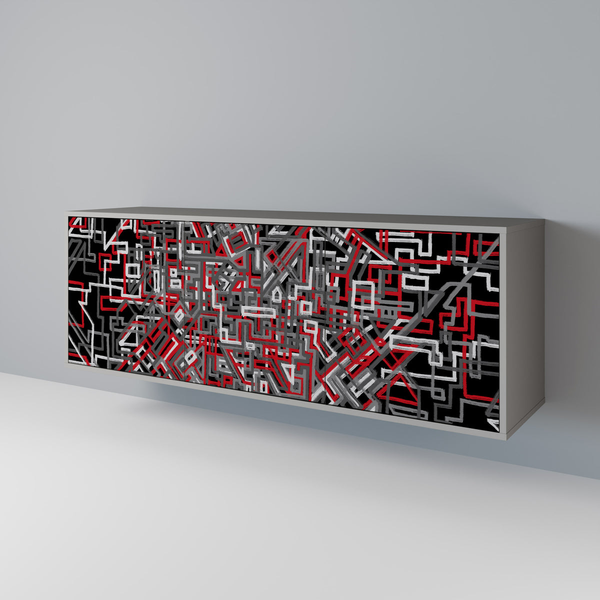 BROKEN LINES 3-Door Sideboard