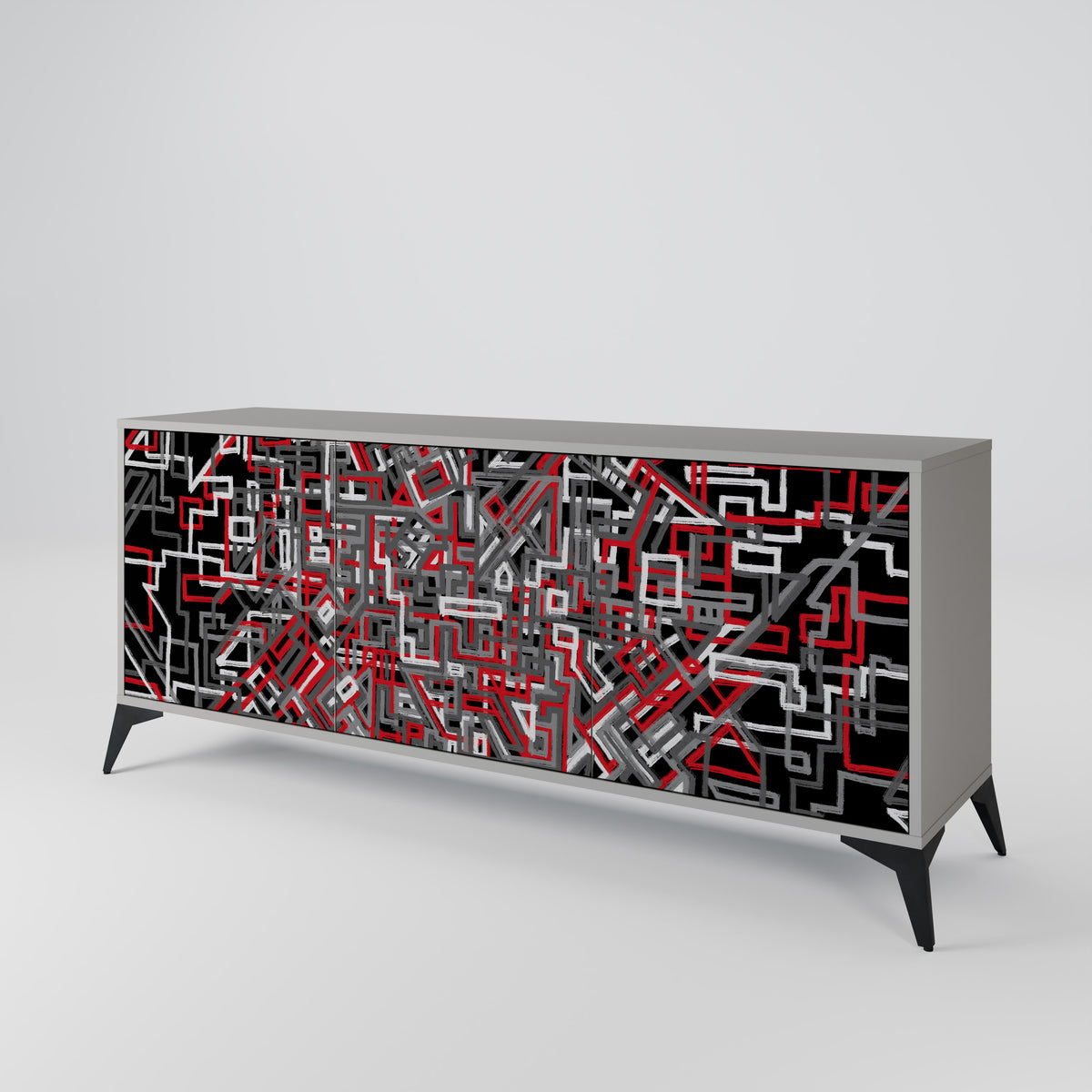 BROKEN LINES 3-Door Sideboard