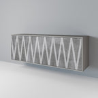 SOLID ZIG ZAG Aparador de 3 Puertas en Acabado Gris